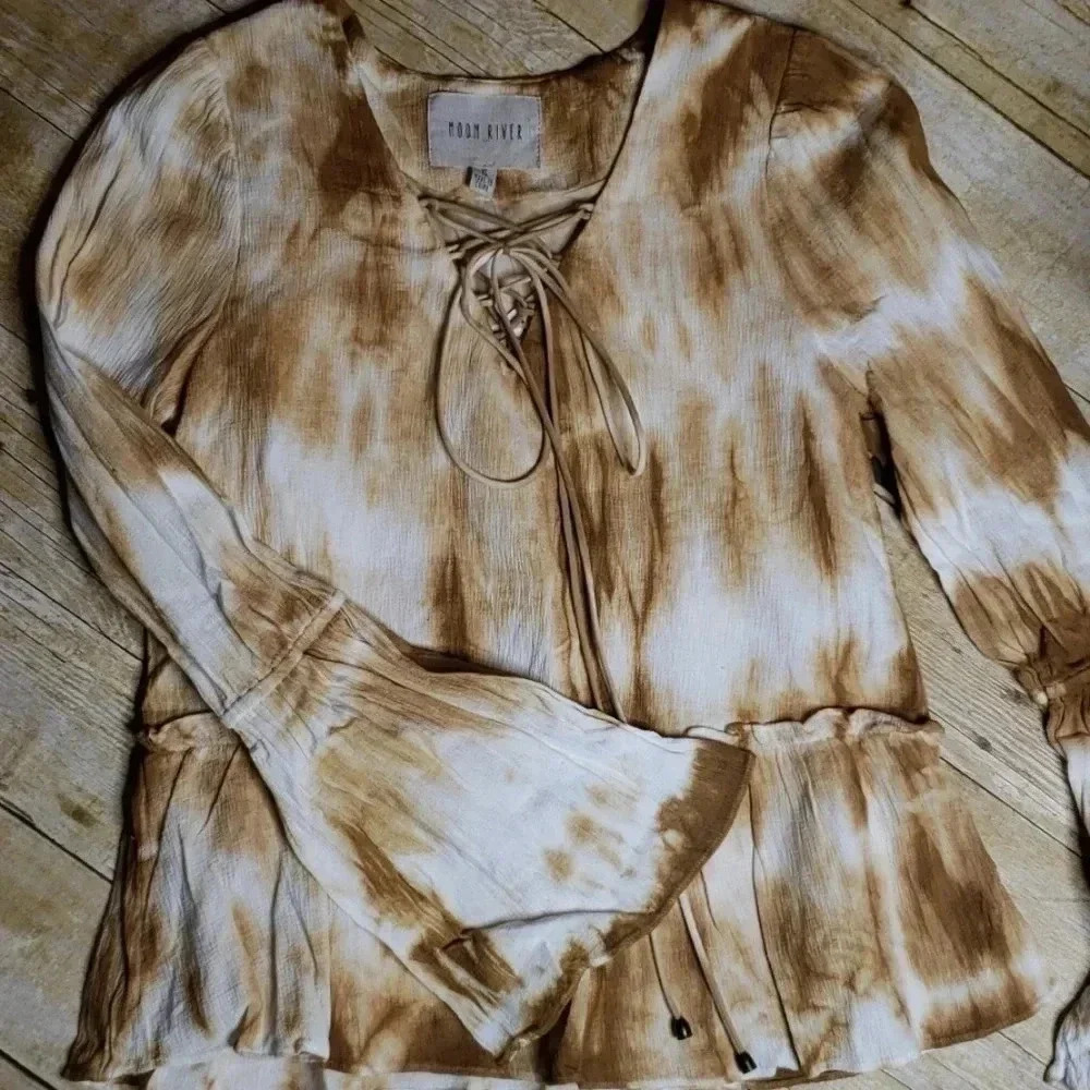 Moon River | Boho Shirt | Camel | Size X Small - Picture 2 of 7
